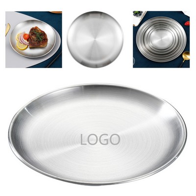 Multiple Sizes Round Stainless Steel Serving Platter