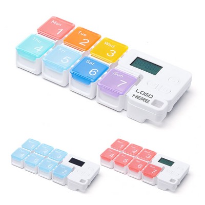 Electronic Reminder 7 Days Pill Organizer