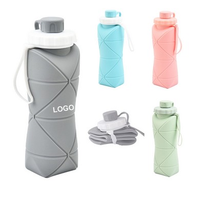 20 Oz. Silicone Collapsible Travel Water Bottle