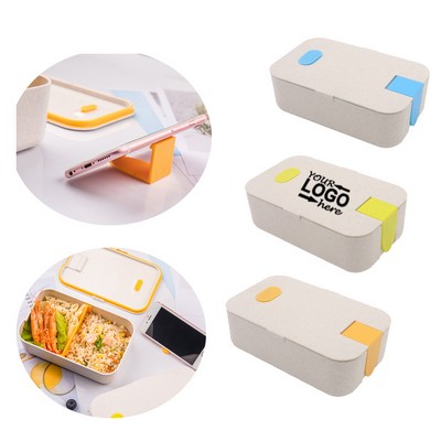 Wheat Straw Meal Box w/ Phone Holder