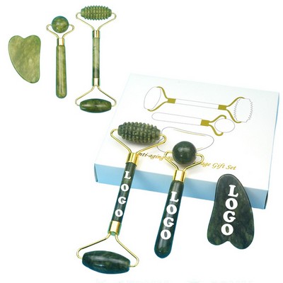 Natural Jade Gua Sha and Roller Massage Tools