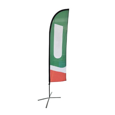 9FT Custom Advertising Feather Flag Double Sided Flag Banner Aluminum Alloy Pole Kit Set