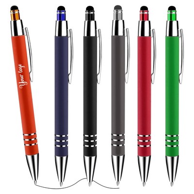 2 In 1 Retractable Metal Stylus Ballpoint Pen