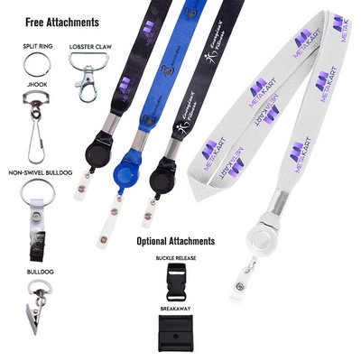 1? Dye Sublimated Lanyard Badge Reel Combo