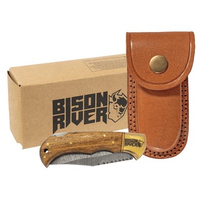 Bison River 3.75" Wood Folding Knife