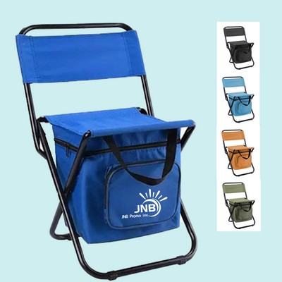 Folding Fishing Chair with Integrated Cooler Bag