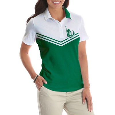 Ladies Custom Full Sublimation Performance Short Sleeve Polo