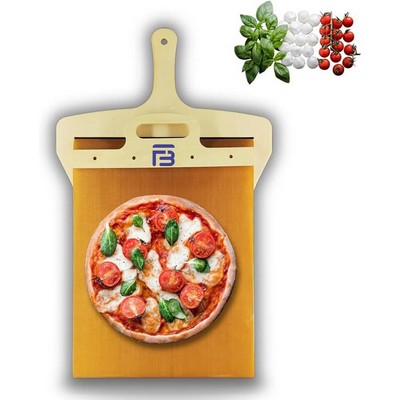 Non Stick Sliding Pizza Peel Paddle with Handle Detachable