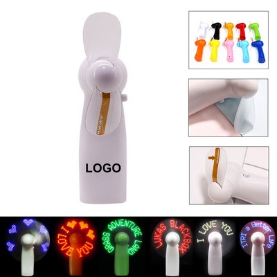 Mini Handheld Fan With LED Flash