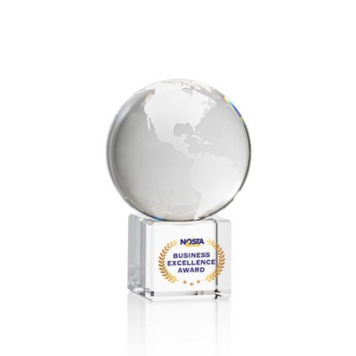 VividPrint™ Award - Globe on Cube 2-3/8" Diam