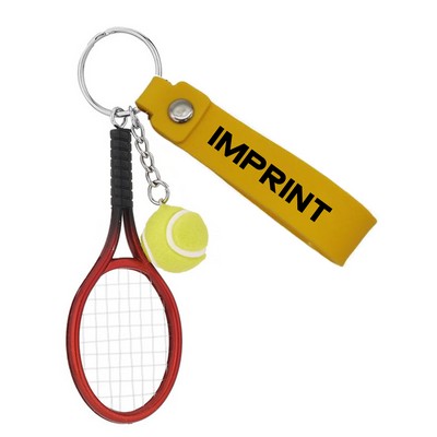 Mini Tennis Racket Keychain