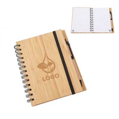 Eco-Friendly Bamboo Notebook & Pen