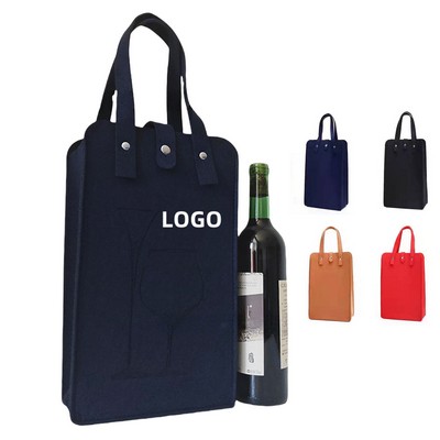 Felt Wine Carrier Tote Bag