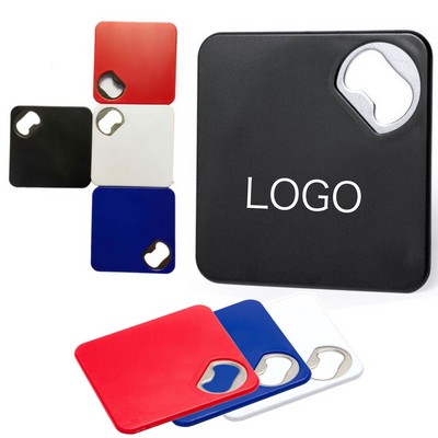 Square Bottle Opener Coaster