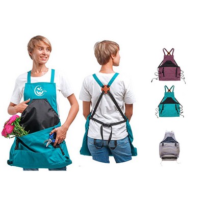 Gardening Apron with Pockets and Harvesting Pouch