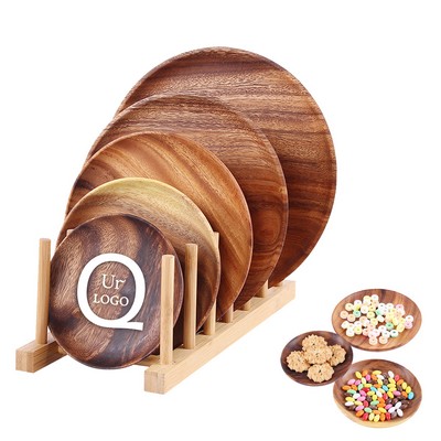 Household Round Wooden Dishes