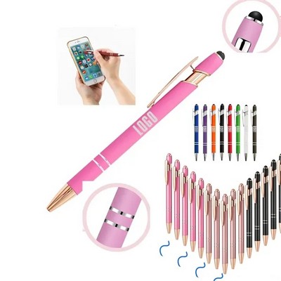 Pink Pen With Soft Rubberized Grip