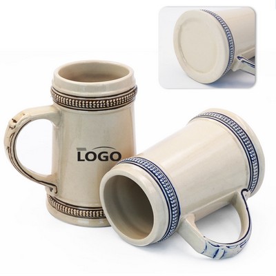 Vintage Ceramic Beer Mugs with Handle