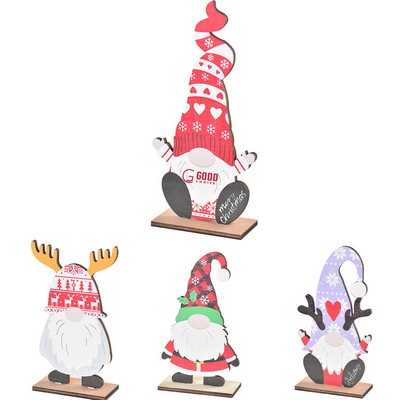 Wooden Christmas Gnome Table Signs