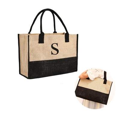 Cotton Jute Tote Bag Reusable Shopping Bag