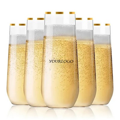 Plastic Shatterproof Cocktail Stemless Champagne Flutes