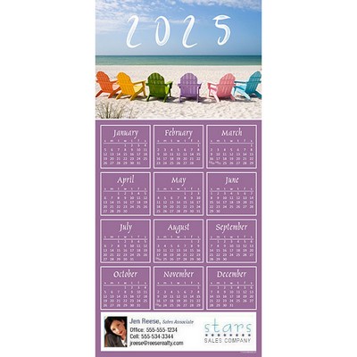 Full Color Z-Fold Calendar Greeting Cards w/Imprinted Envelopes (15"x7")