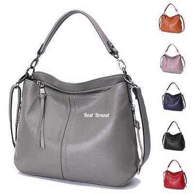 Women'S Genuine Leather Soft Tote Bag