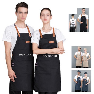 Polyester Cotton Apron with Pocket