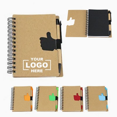 Eco-Friendly Spiral Notebook with Pen