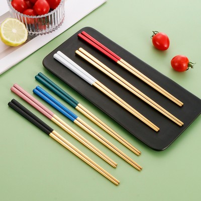 Metal Non-slip Gold-plated Chopsticks