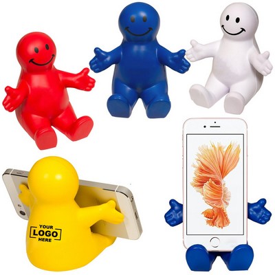 Colorful Smiley Face Stress Ball Phone Stand