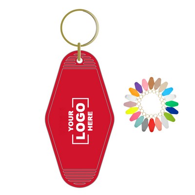 Retro Gold Motel Keychain