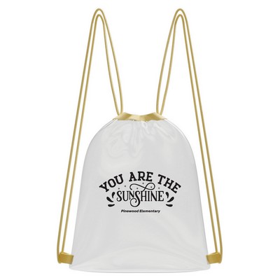 The 18" x 18" Clear Drawstring Backpack