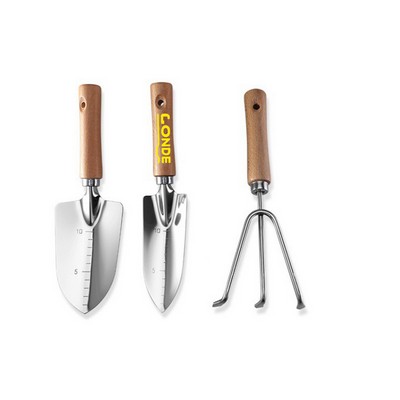 Agricultural Shovel Stainless Steel Wooden Handle Set Of 3