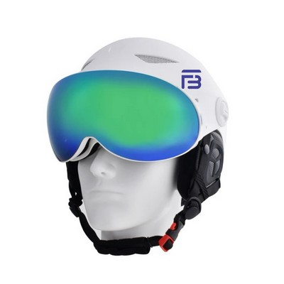 Integrated Ski Helmet with Magnetic Goggles