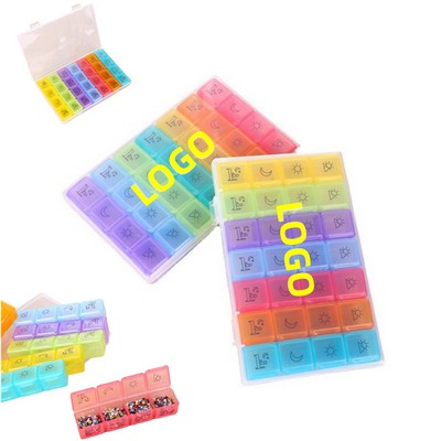 28 Compartment Pill Organizer Box