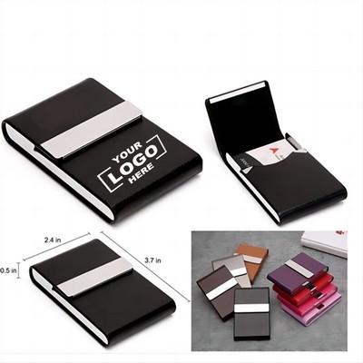 Faux Leather Business Card Holder for Professionals