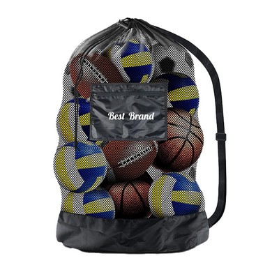 Super Large Capacity Basketball Football Drawstring Mesh Bag