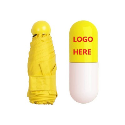 Capsule Pill Anti Sun Ultra Light Sun And Rain Umbrella