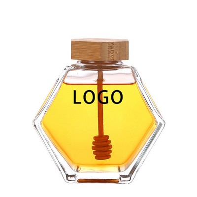 Hexagonal Glass Honey Containers