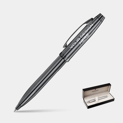 SHEAFFER® 100 Ionic Gunmetal Grey PVD Trim Executive Ballpoint Pen w/ Gift Box