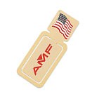 Gold Plated Metal US Flag Bookmark