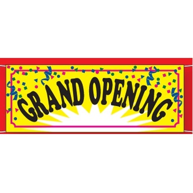 Printed Confetti Banners (Grand Opening) (3' x 8')