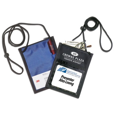 "Closer" 420D Polyester 5 Function Trade Show Badgeholder & Neck Wallet