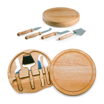 Circo - Circular Cutting Board w/4 Stainless Steel Cheese Tools