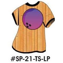 Purple Bowling Ball T-Shirt Lapel Pin