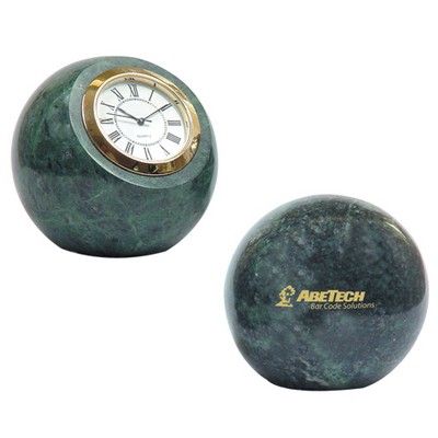 Marble Ball Paperweight w/ Clock