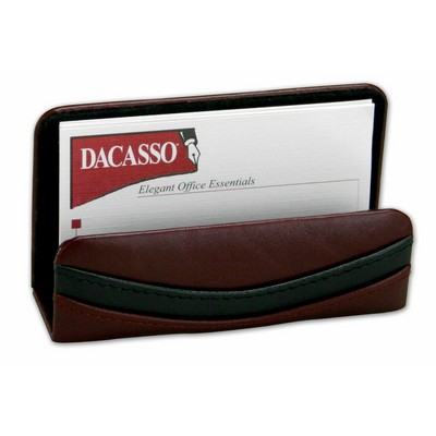 Contemporary Burgundy Red Leather Business Card Holder