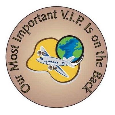 Prop Plane Round Hand Mirror (2½" Diameter)