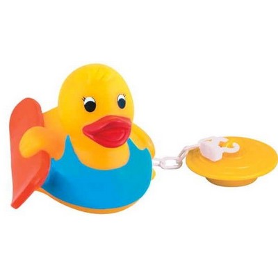 Rubber Surfing Duck w/ Bathtub Plug©